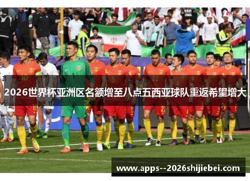 2026世界杯亚洲区名额增至八点五西亚球队重返希望增大